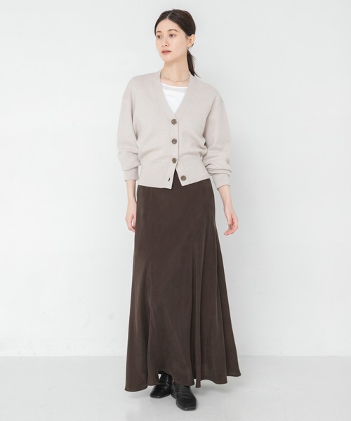 URBAN RESEARCH(アーバンリサーチ)の「コットンカシミヤVネックショートカーディガン(ニット/セーター・レディース・ベージュ/チャコールグレー/ブラック・FREE)」の17枚目の写真