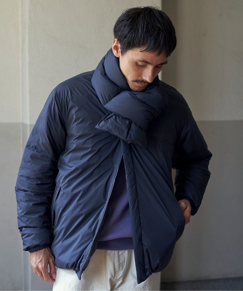 NANGA(ナンガ)の「『別注』NANGA×DOORS DOWN MUFFLER(マフラー・メンズ・モカ/ブラック/チャコールグレー・-)」の4枚目の写真