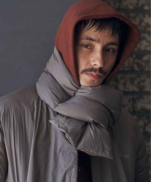NANGA(ナンガ)の「『別注』NANGA×DOORS DOWN MUFFLER(マフラー・メンズ・モカ/ブラック/チャコールグレー・-)」の10枚目の写真