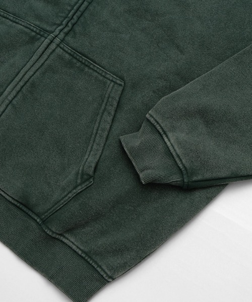 NEW YORK BURST（ニューヨークバースト）の「OG PIGMENT ZIP HOODY（パーカー・メンズ・ブラック/グリーン/ベージュ・L/M/XL）」の8枚目の写真