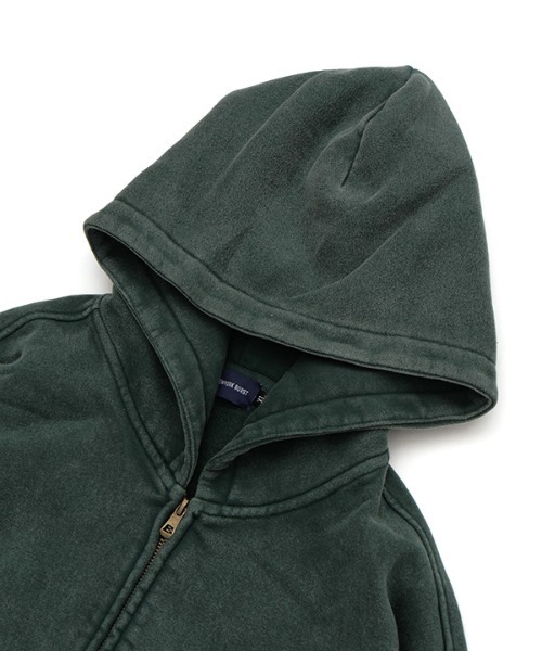 NEW YORK BURST（ニューヨークバースト）の「OG PIGMENT ZIP HOODY（パーカー・メンズ・ブラック/グリーン/ベージュ・L/M/XL）」の6枚目の写真