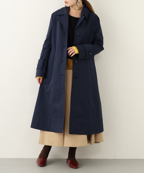 Orla Kiely(-)の「バックカラーパイピング トレンチコート(その他アウター・レディース・ベージュ/ネイビー・38/M/40/L)」の2枚目の写真