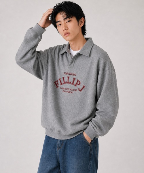 FILLIP J(フィリップジェー)の「カレッジロゴポロスウェット(スウェット・メンズ・ブラック/ライトグレー/グレー・X-LARGE/LARGE/MEDIUM)」の4枚目の写真
