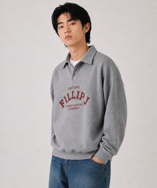 FILLIP J(フィリップジェー)の「カレッジロゴポロスウェット(スウェット・メンズ・ブラック/ライトグレー/グレー・X-LARGE/LARGE/MEDIUM)」の5枚目の写真
