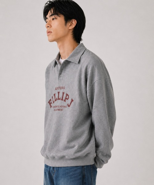 FILLIP J(フィリップジェー)の「カレッジロゴポロスウェット(スウェット・メンズ・ブラック/ライトグレー/グレー・X-LARGE/LARGE/MEDIUM)」の6枚目の写真
