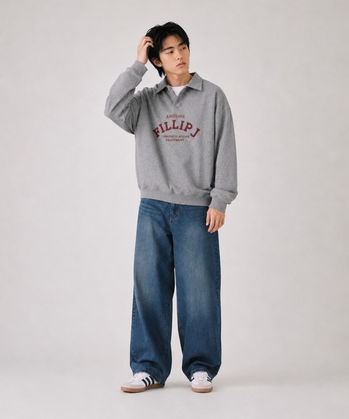 FILLIP J(フィリップジェー)の「カレッジロゴポロスウェット(スウェット・メンズ・ブラック/ライトグレー/グレー・X-LARGE/LARGE/MEDIUM)」の10枚目の写真