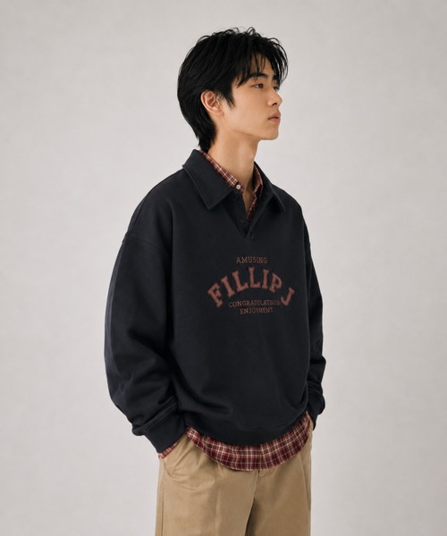 FILLIP J(フィリップジェー)の「カレッジロゴポロスウェット(スウェット・メンズ・ブラック/ライトグレー/グレー・X-LARGE/LARGE/MEDIUM)」の19枚目の写真