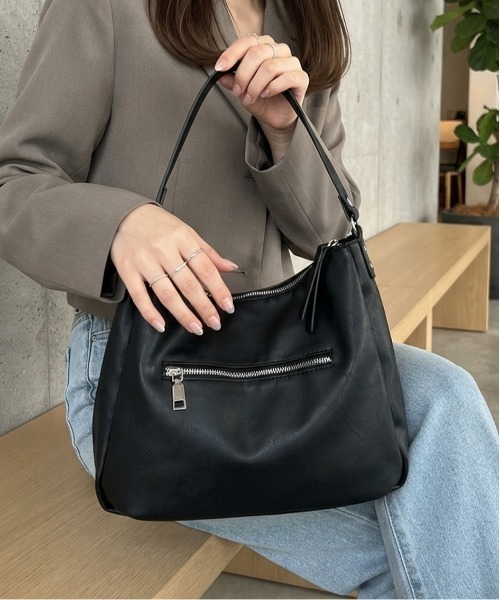 Rejoule(リジュール)の「PU スエード 2WAYショルダーバッグ(ショルダーバッグ・レディース・ブラック系その他/ベージュ/キャメル/ブラック/ブラウン・FREE)」の3枚目の写真