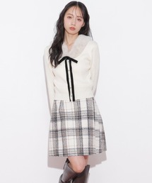 ロービングチェックミニスカート