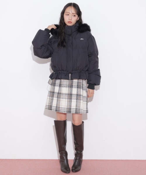 JILL by JILL STUART(ジルバイジルスチュアート)の「ロービングチェックミニスカート(スカート・レディース・ネイビー系1/ホワイト系その他/ブラウン系その他・MEDIUM/SMALL)」の21枚目の写真