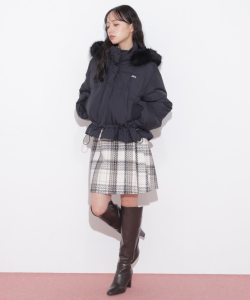 JILL by JILL STUART(ジルバイジルスチュアート)の「ロービングチェックミニスカート(スカート・レディース・ネイビー系1/ホワイト系その他/ブラウン系その他・MEDIUM/SMALL)」の22枚目の写真