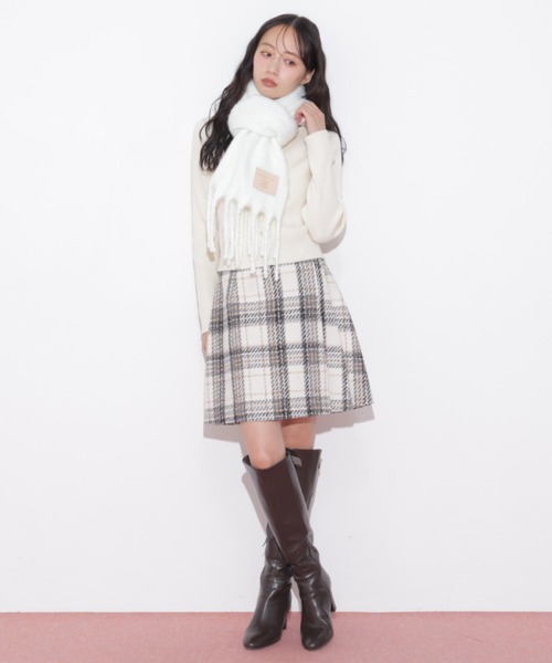 JILL by JILL STUART(ジルバイジルスチュアート)の「ロービングチェックミニスカート(スカート・レディース・ネイビー系1/ホワイト系その他/ブラウン系その他・MEDIUM/SMALL)」の17枚目の写真