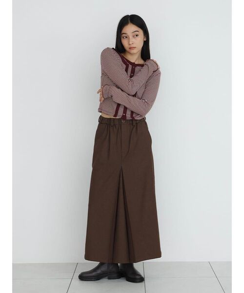 FIKA.（フィーカ）の「Prib Layer Cardigan（Tシャツ/カットソー・レディース・ブラウン/エンジ/チャコール/キャメル/アイボリー・FREE）」の11枚目の写真