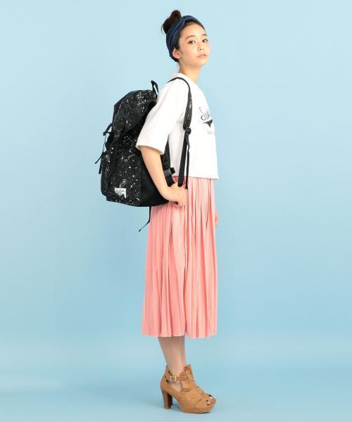 RAY CASSIN(レイカズン)の「プリーツミドルスカート(スカート・レディース・キナリ/ピンク/ライトグレー・FREE)」の3枚目の写真