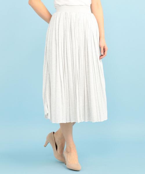 RAY CASSIN(レイカズン)の「プリーツミドルスカート(スカート・レディース・キナリ/ピンク/ライトグレー・FREE)」の1枚目の写真