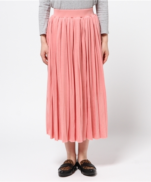 RAY CASSIN(レイカズン)の「プリーツミドルスカート(スカート・レディース・キナリ/ピンク/ライトグレー・FREE)」の4枚目の写真
