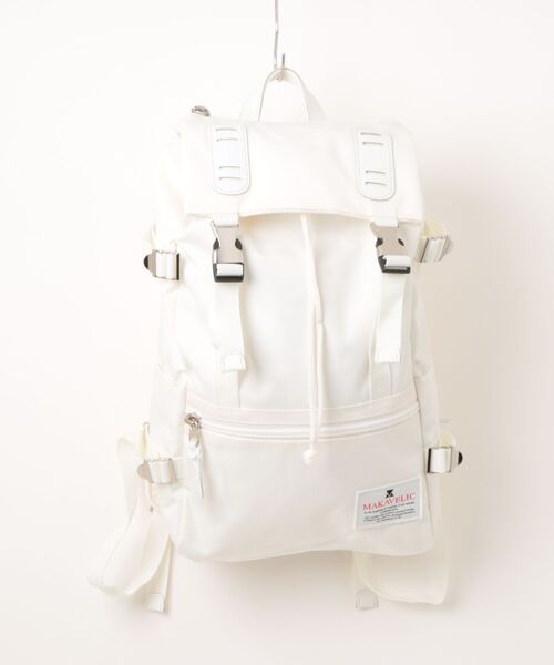 MAKAVELIC(マキャベリック)の「【RES】【MAKAVELIC】【TRUCKS DOUBLE BELT DAYPACK/バックパック リュック デイパック】(バックパック/リュック・メンズ・ホワイト・FREE)」の1枚目の写真