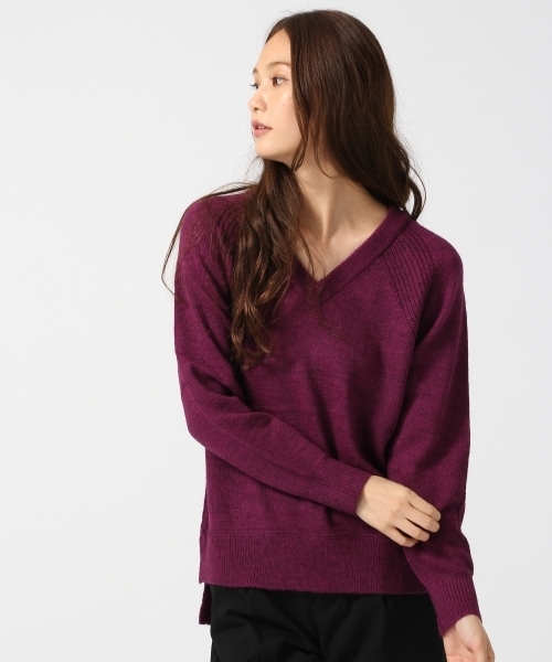 GLOBAL WORK(グローバルワーク)の「7ゲージイタリアVネック長袖/719688(ニット/セーター・レディース・ホワイト系その他/ライトグレー/ピンク系その他/カーキ/ブルー系その他・SMALL/MEDIUM/LARGE)」の5枚目の写真