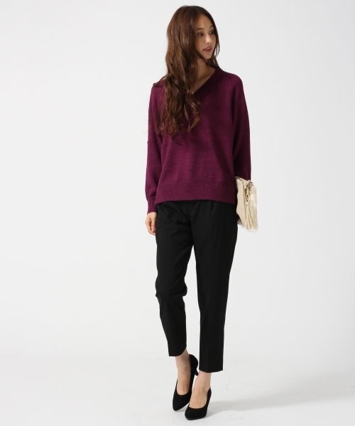 GLOBAL WORK(グローバルワーク)の「7ゲージイタリアVネック長袖/719688(ニット/セーター・レディース・ホワイト系その他/ライトグレー/ピンク系その他/カーキ/ブルー系その他・SMALL/MEDIUM/LARGE)」の8枚目の写真