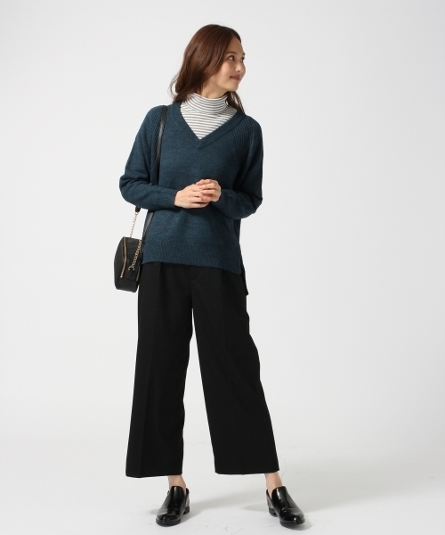 GLOBAL WORK(グローバルワーク)の「7ゲージイタリアVネック長袖/719688(ニット/セーター・レディース・ホワイト系その他/ライトグレー/ピンク系その他/カーキ/ブルー系その他・SMALL/MEDIUM/LARGE)」の9枚目の写真