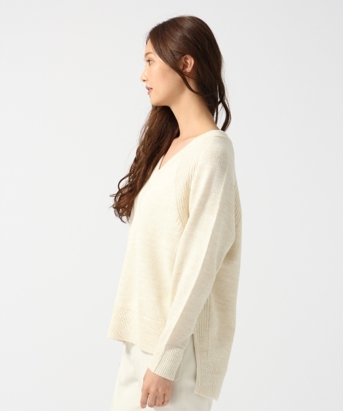 GLOBAL WORK(グローバルワーク)の「7ゲージイタリアVネック長袖/719688(ニット/セーター・レディース・ホワイト系その他/ライトグレー/ピンク系その他/カーキ/ブルー系その他・SMALL/MEDIUM/LARGE)」の14枚目の写真