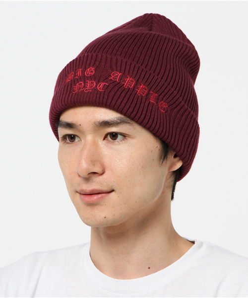 WEGO（ウィゴー）の「WEGO/イングリッシュロゴニットキャップ（ニットキャップ/ビーニー・メンズ・レッド/ワイン/ブラック・FREE）」の9枚目の写真