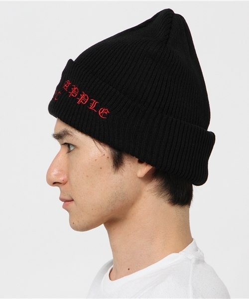 WEGO（ウィゴー）の「WEGO/イングリッシュロゴニットキャップ（ニットキャップ/ビーニー・メンズ・レッド/ワイン/ブラック・FREE）」の4枚目の写真