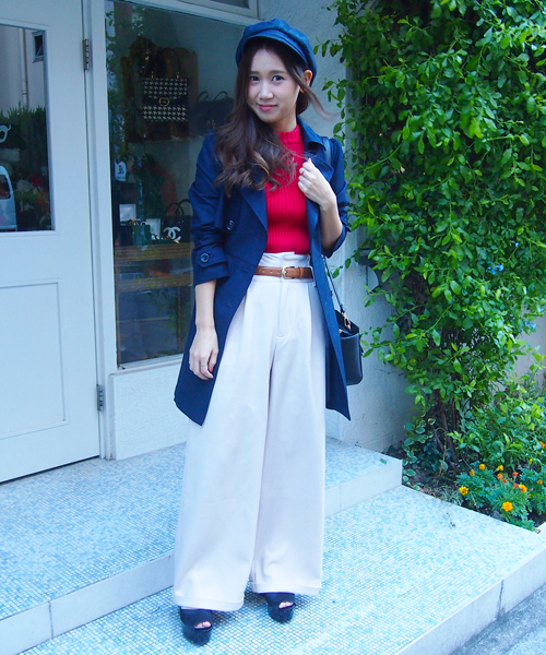 dazzlin（ダズリン）の「スプリングＤＲＥＳＳトレンチコート（トレンチコート・レディース・ネイビー/ベージュ/ピンク・MEDIUM/SMALL）」の20枚目の写真