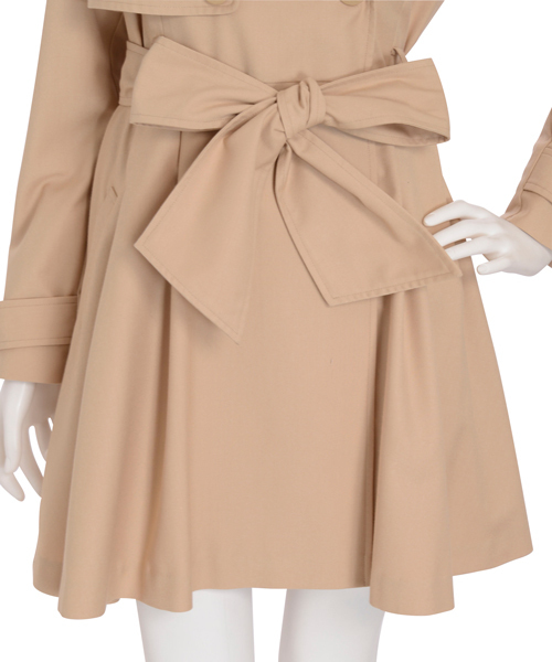 dazzlin（ダズリン）の「スプリングＤＲＥＳＳトレンチコート（トレンチコート・レディース・ネイビー/ベージュ/ピンク・MEDIUM/SMALL）」の10枚目の写真