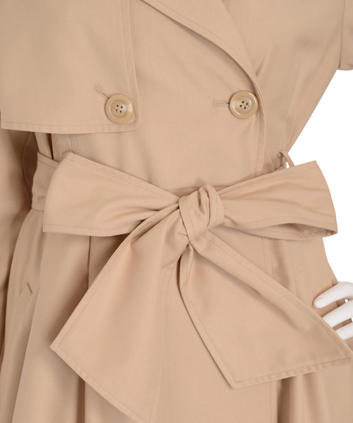 dazzlin（ダズリン）の「スプリングＤＲＥＳＳトレンチコート（トレンチコート・レディース・ネイビー/ベージュ/ピンク・MEDIUM/SMALL）」の12枚目の写真