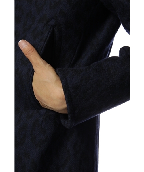 BEAUTY&YOUTH UNITED ARROWS（ビューティーアンドユースユナイテッドアローズ）の「BY レオパード/メルトン　Pコート（ピーコート・メンズ・ネイビー・SMALL/MEDIUM/LARGE）」の6枚目の写真