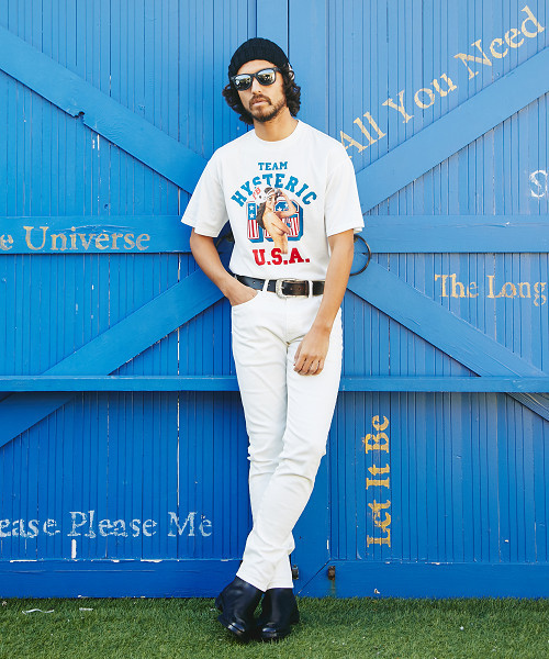 HYSTERIC GLAMOUR(ヒステリックグラマー)の「TEAM HYS プリント Tシャツ(Tシャツ/カットソー・メンズ・オレンジ/ホワイト/ブラック・X-SMALL/SMALL/MEDIUM/LARGE)」の16枚目の写真