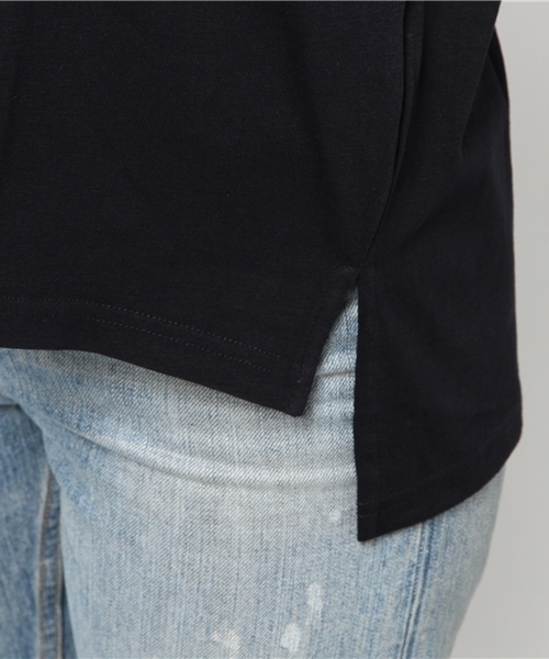 COMME CA ISM（コムサイズム）の「【雑誌掲載商品】コットン天竺ワイドＴシャツ（Tシャツ/カットソー・レディース・ホワイト/ネイビー・SMALL/LARGE/MEDIUM）」の9枚目の写真