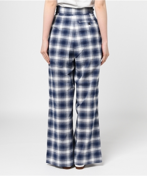MOUSSY（マウジー）の「CHECK WIDE PT（その他パンツ・レディース・ベージュ系その他/ブルー系その他・1/2）」の5枚目の写真