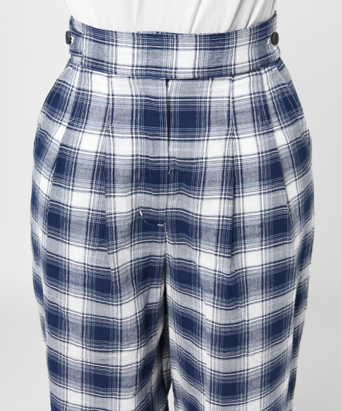 MOUSSY（マウジー）の「CHECK WIDE PT（その他パンツ・レディース・ベージュ系その他/ブルー系その他・1/2）」の6枚目の写真