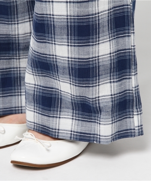 MOUSSY（マウジー）の「CHECK WIDE PT（その他パンツ・レディース・ベージュ系その他/ブルー系その他・1/2）」の9枚目の写真