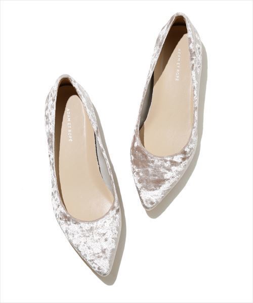 ADAM ET ROPE'（アダムエロペ）の「ボロネーゼフラットベルベット（バレエシューズ・レディース・ベージュ/ブルー系その他4/ベージュ系その他/ピンク・24.5cm/25.0cm/24.0cm/22.5cm/23.0cm/23.5cm）」の7枚目の写真