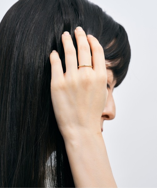 セール】【誕生石】K10 マットテクスチャーリング（リング）｜Jewel