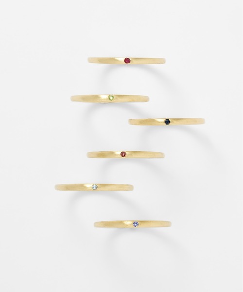 セール】【誕生石】K10 マットテクスチャーリング（リング）｜Jewel