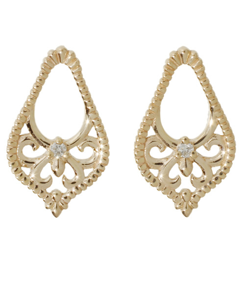 agete CLASSIC アガットクラシックK10フックピアス 透かしTMT