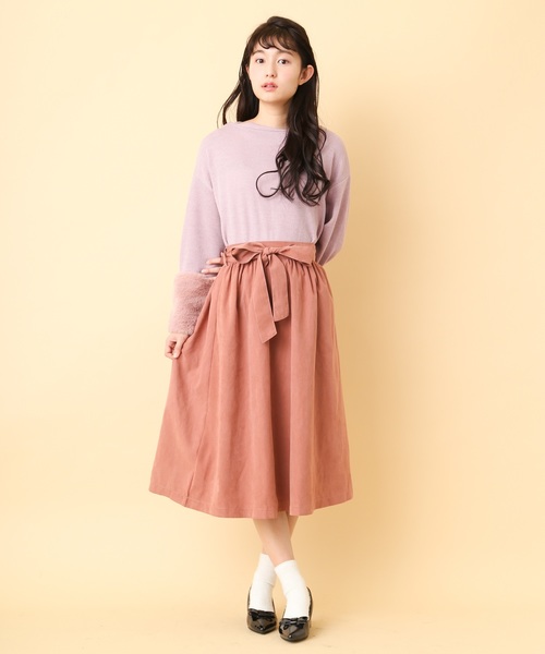 OLIVE des OLIVE（オリーブデオリーブ）の「リバーシブルスカート（スカート・レディース・ネイビー/サックスブルー/キャメル/ピンク系その他・MEDIUM）」の6枚目の写真