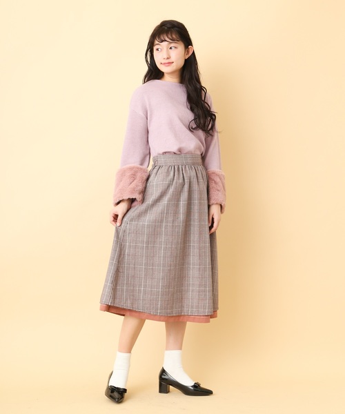 OLIVE des OLIVE（オリーブデオリーブ）の「リバーシブルスカート（スカート・レディース・ネイビー/サックスブルー/キャメル/ピンク系その他・MEDIUM）」の14枚目の写真
