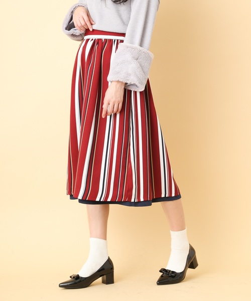 OLIVE des OLIVE（オリーブデオリーブ）の「リバーシブルスカート（スカート・レディース・ネイビー/サックスブルー/キャメル/ピンク系その他・MEDIUM）」の17枚目の写真