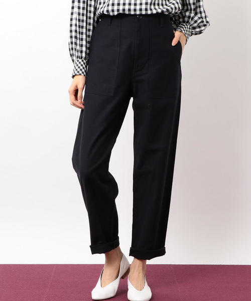 green label relaxing（グリーンレーベルリラクシング）の「◆SC Cバックサテン ベイカーパンツ ◆（その他パンツ・レディース・ネイビー/オフホワイト/オリーブ・44/42/40/36/34/38/46）」の3枚目の写真