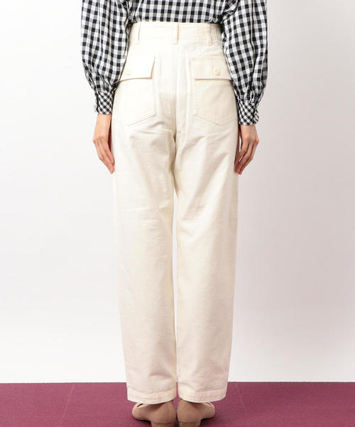 green label relaxing（グリーンレーベルリラクシング）の「◆SC Cバックサテン ベイカーパンツ ◆（その他パンツ・レディース・ネイビー/オフホワイト/オリーブ・44/42/40/36/34/38/46）」の8枚目の写真