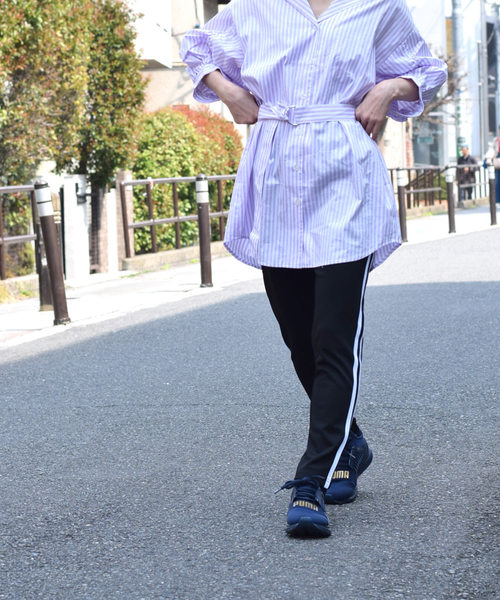 w closet(ダブルクローゼット)の「ライン入りレギンス(その他パンツ・レディース・ブラック・FREE)」の9枚目の写真