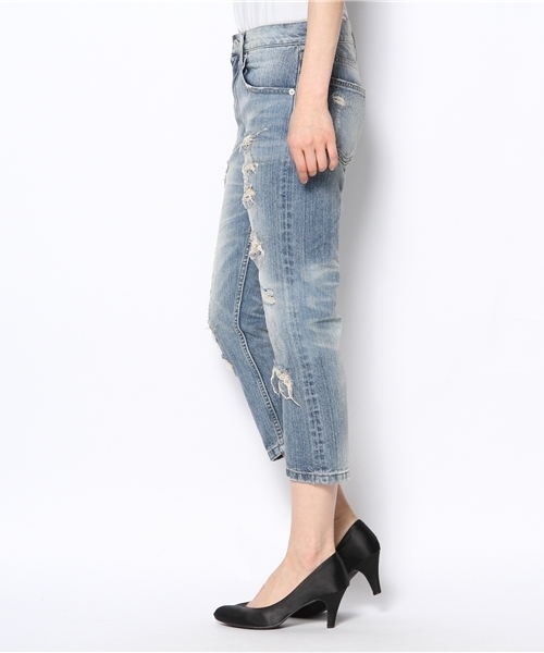 CIAOPANIC（チャオパニック）の「【Ciaopanic】クラッシュDENIM（デニムパンツ・レディース・サックスブルー・SMALL/MEDIUM/LARGE）」の2枚目の写真