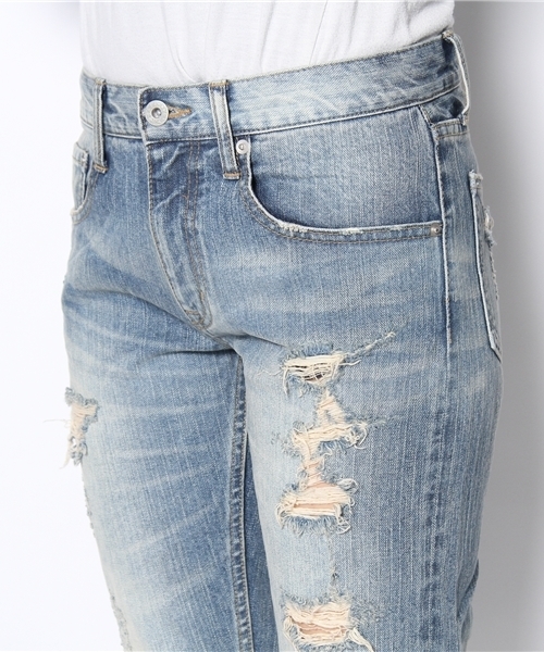 CIAOPANIC（チャオパニック）の「【Ciaopanic】クラッシュDENIM（デニムパンツ・レディース・サックスブルー・SMALL/MEDIUM/LARGE）」の3枚目の写真