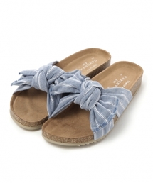 studio CLIP | アソート生地リボンサンダル(サンダル)