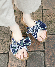 studio CLIP | アソート生地リボンサンダル(サンダル)